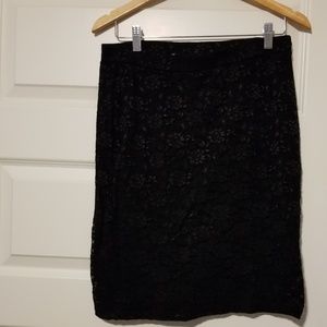 Forever 21 black lace miniskirt